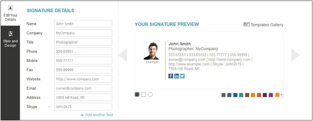 Free Html Template For Email Signature