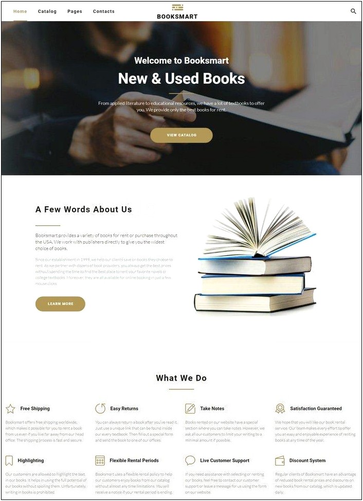 Free Html Templates For Online Library