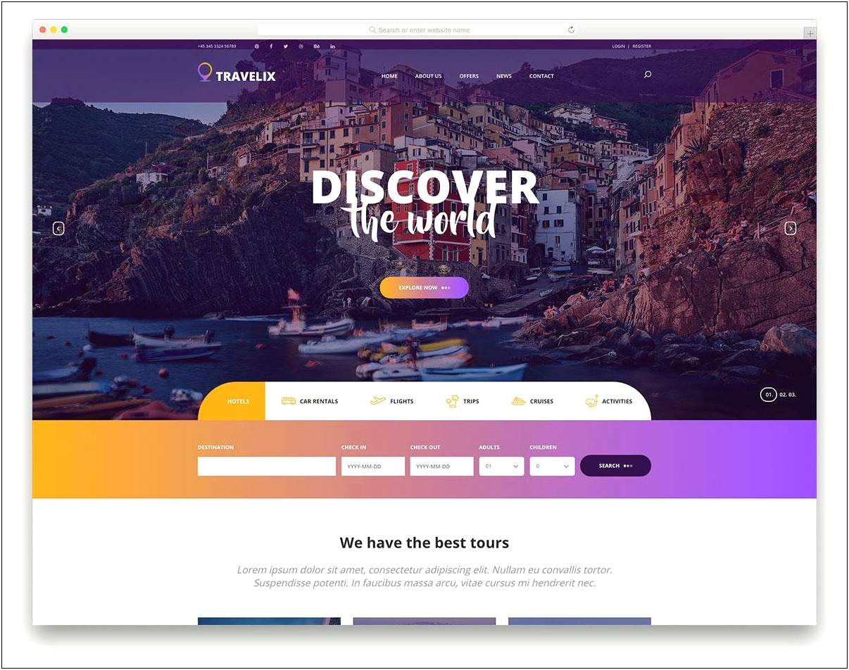 Free Html5 Templates For Travel Agency