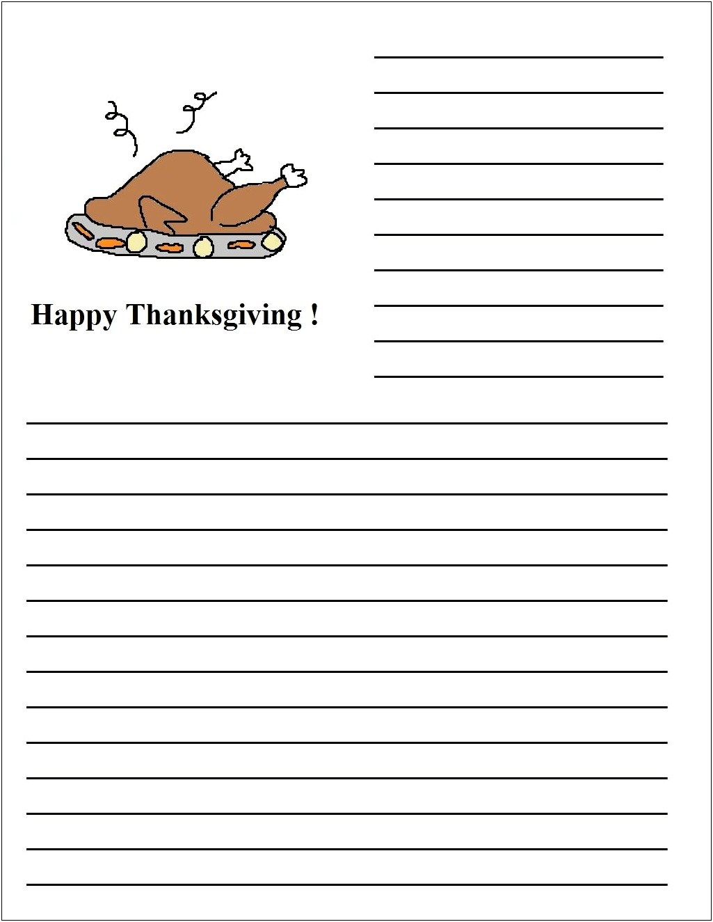 Free I Am Thankful For Writing Template