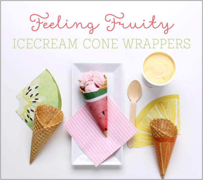 Free Ice Cream Cone Wrapper Template