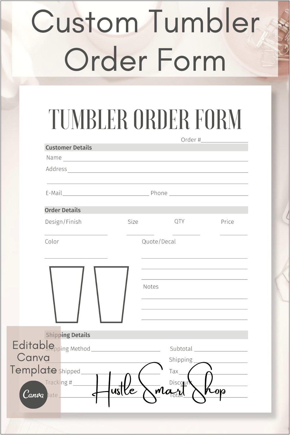 Free In Design Order Form Template
