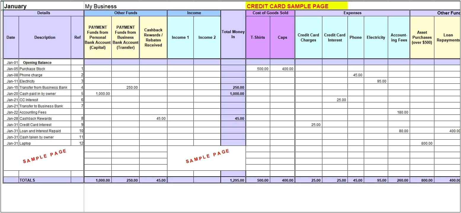 Free Income And Expense Excel Template