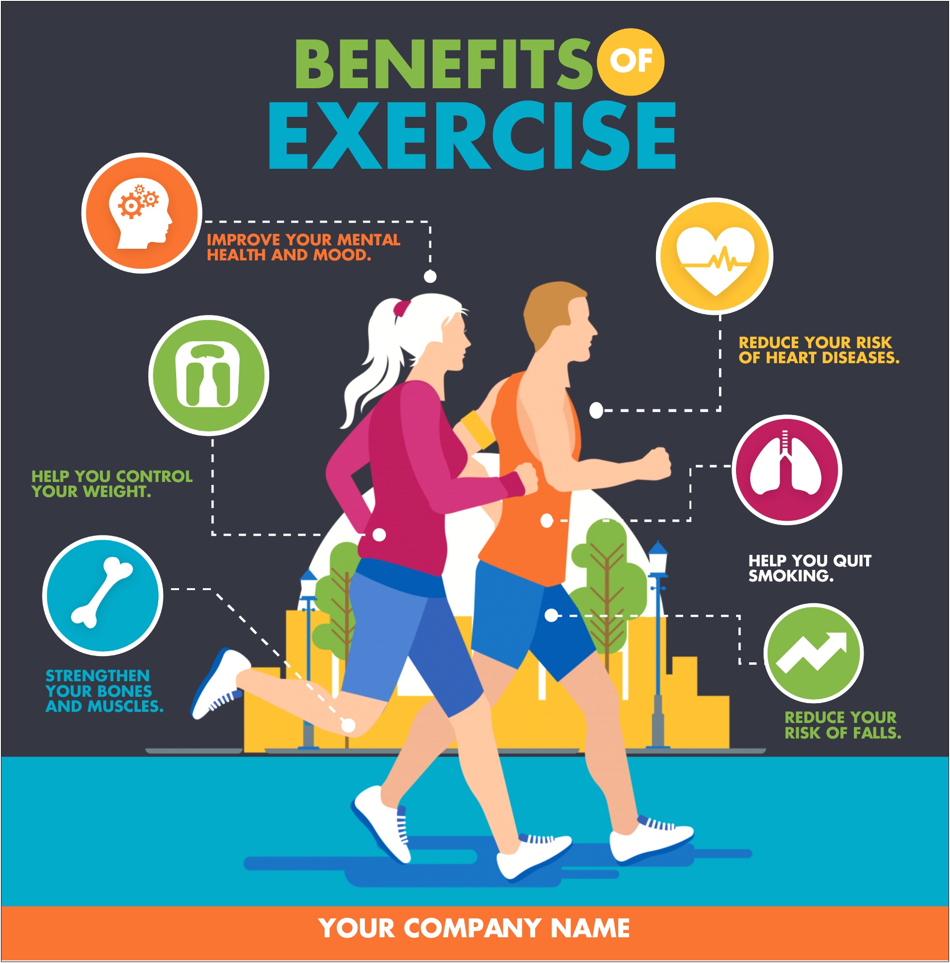 Free Infographic Template Reasons To Exercise