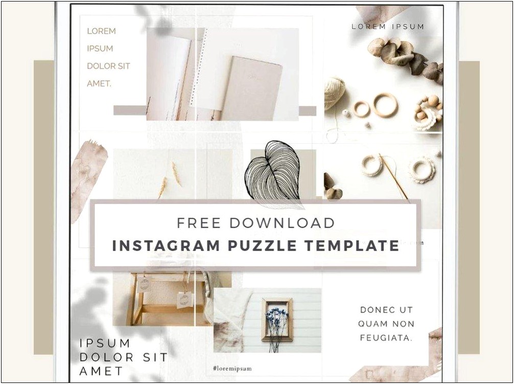 Free Instagram Puzzle Feed Template For Illustrator