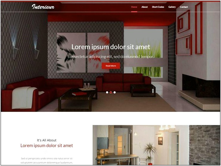 Free Interior Design And Furniture Web Templates