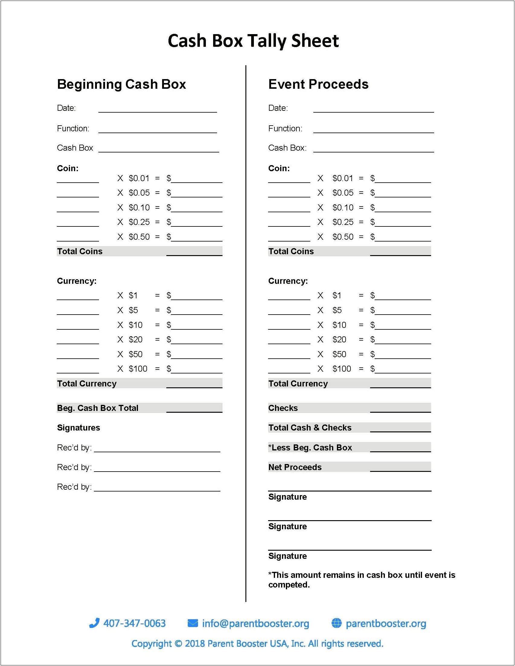 Free Inventory Tally Sheet Template Excel