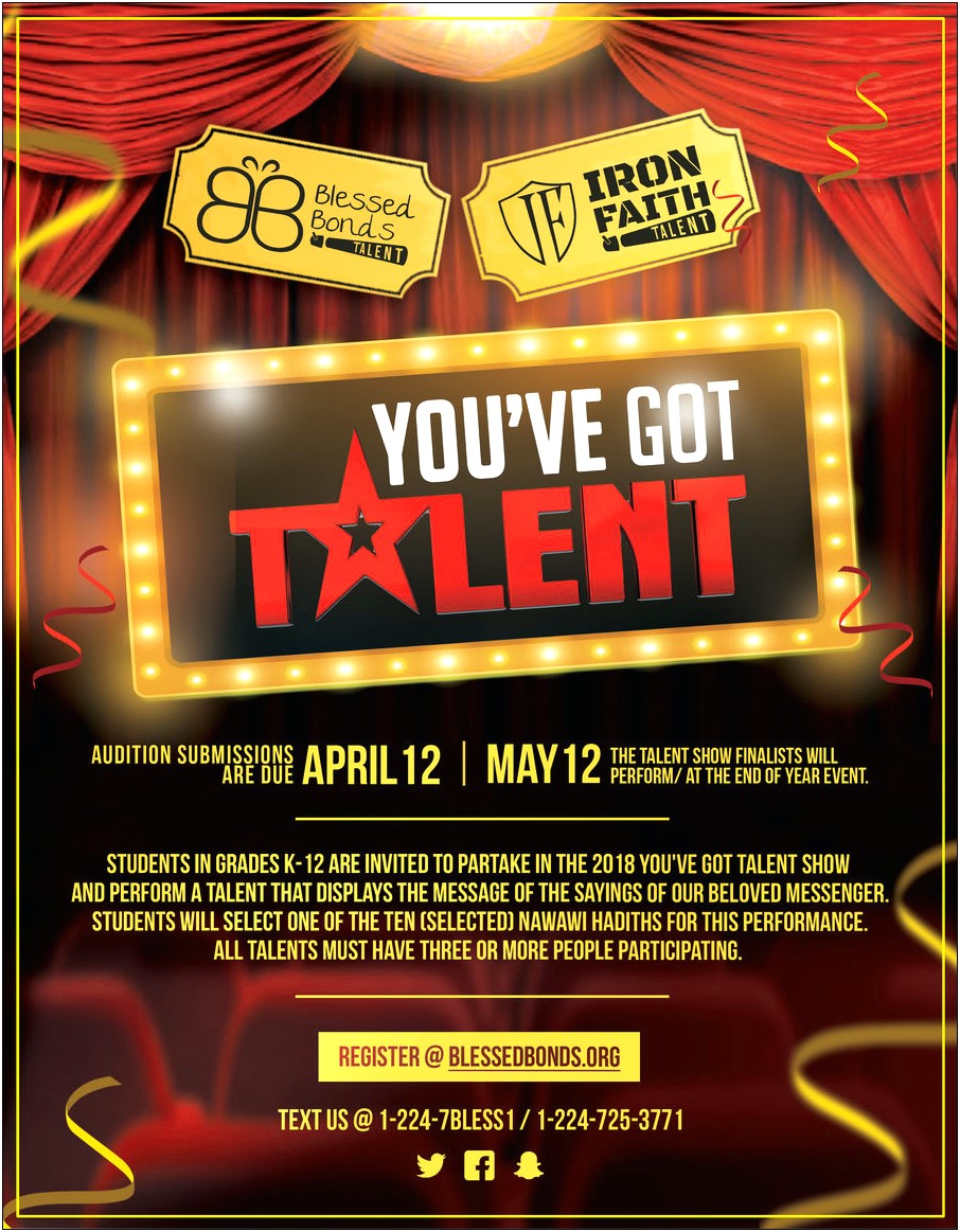 Free Invitation Templates Online Talent Show