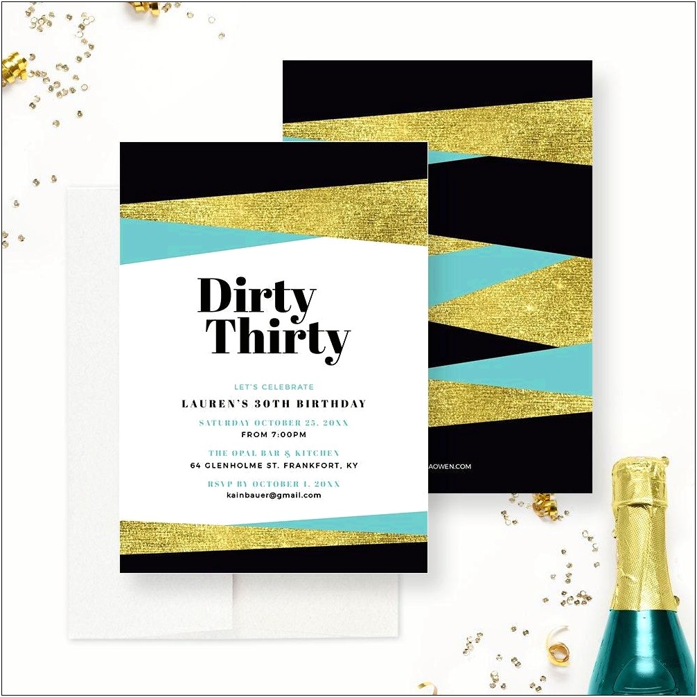 Free Invitation Templates Printable Flirty 30th Birthday
