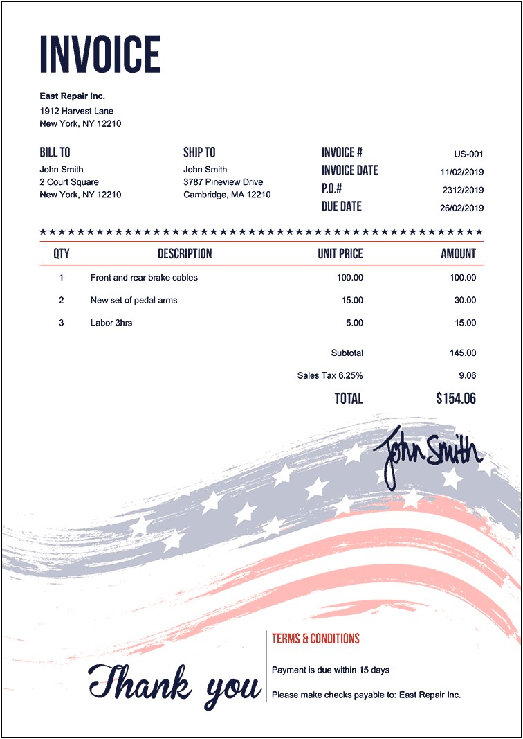Free Invoice Template Download For Notepad