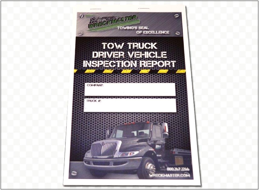 Free Invoice Template For Tow Truck Service