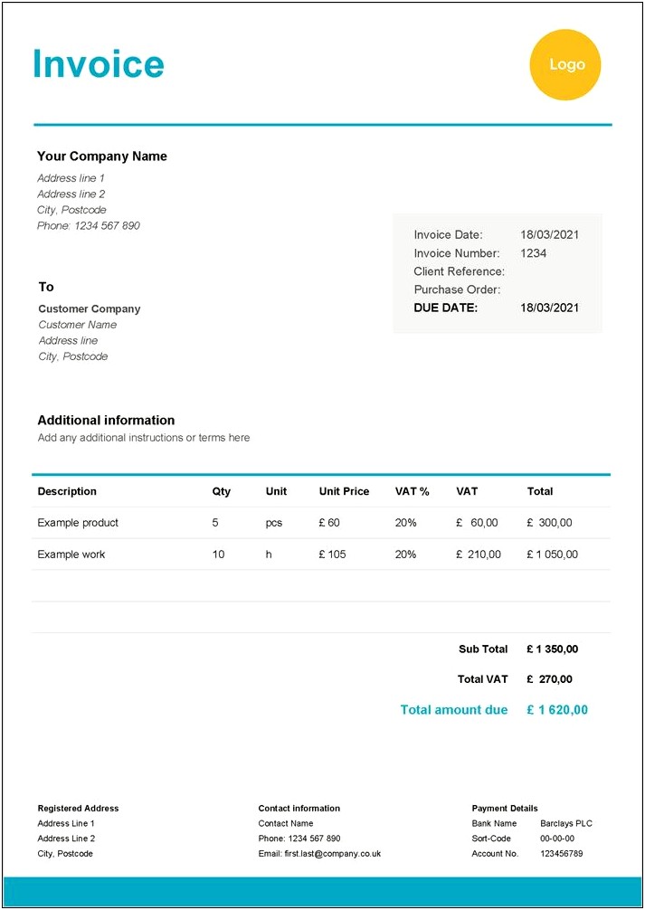 Free Invoice Template For Trucking Towing Company