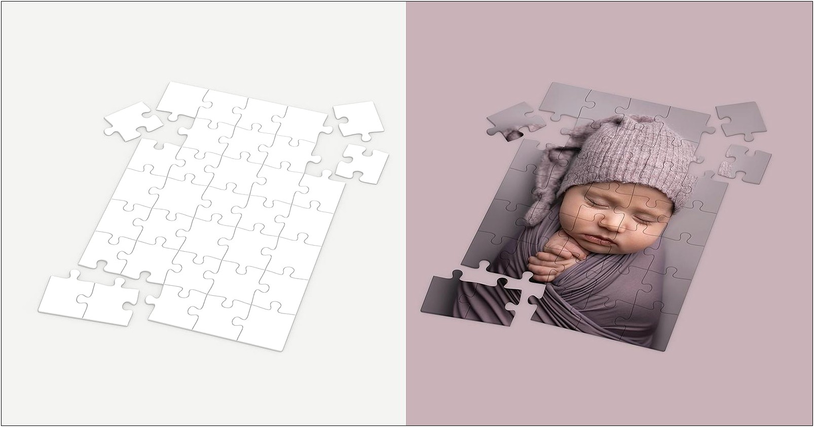 Free Jigsaw Puzzle Template For Photoshop