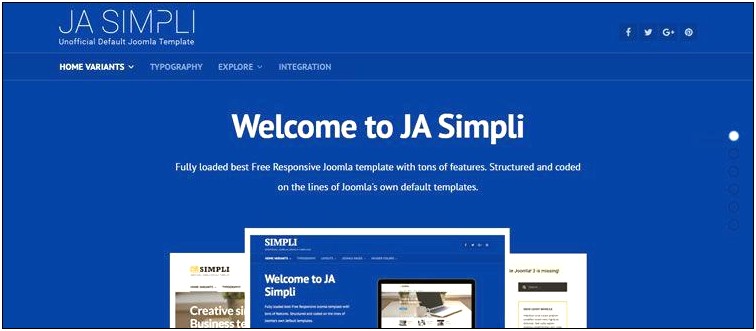 Free Joomla Template With Slideshow Header