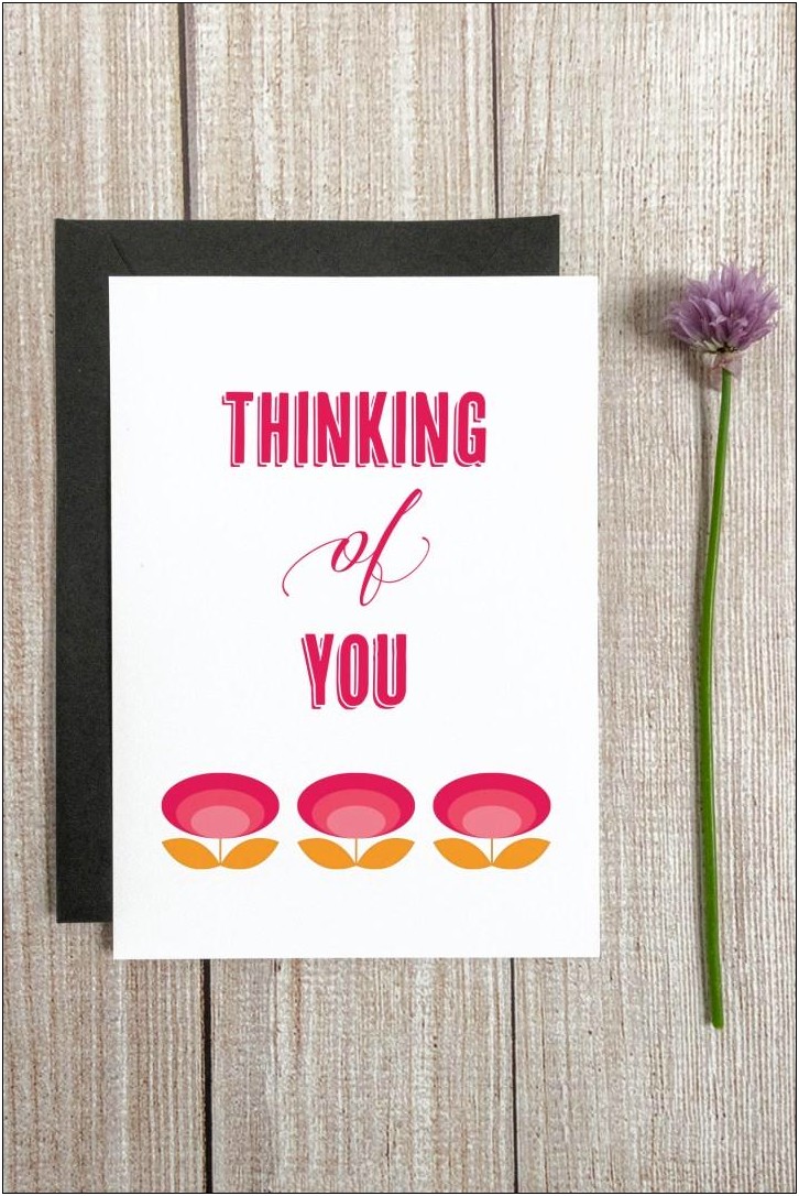 Free Just Thinking Of You Card Templates Printable