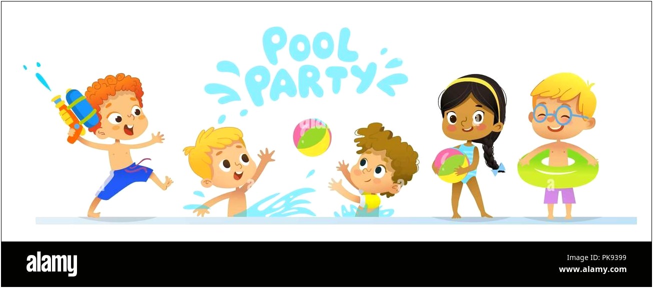 Free Kids Pool Party Invitation Template
