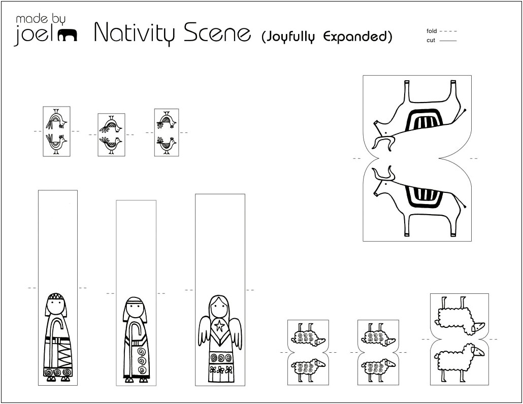 Free Kids Template For A Nativity Scene