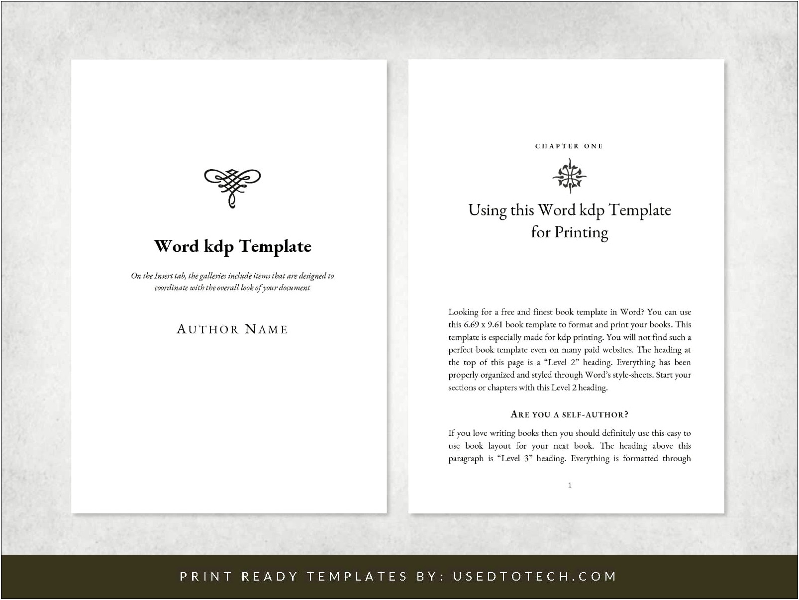Free Kindle Ms Word Book Template