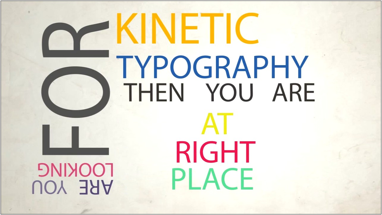 Free Kinetic Typography Template After Effects Download