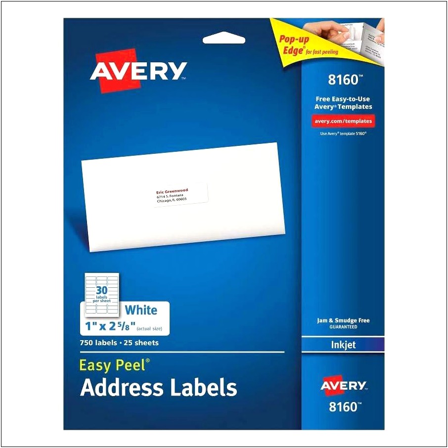 Free Label Template For Avery 5160