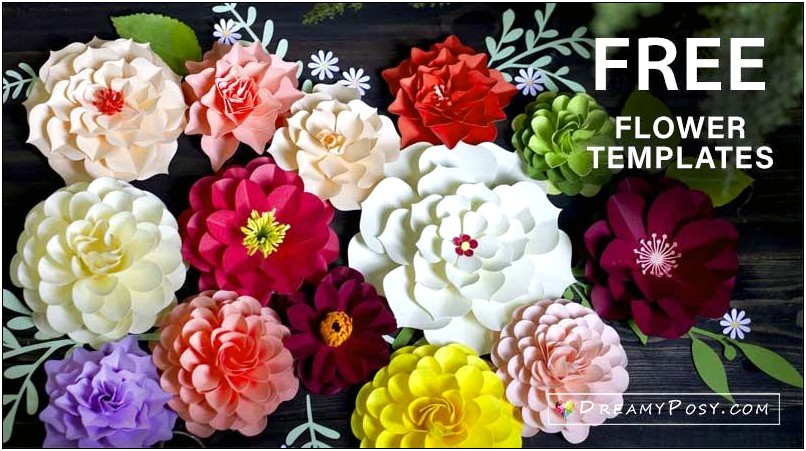 Free Large Paper Flower Templates Svg