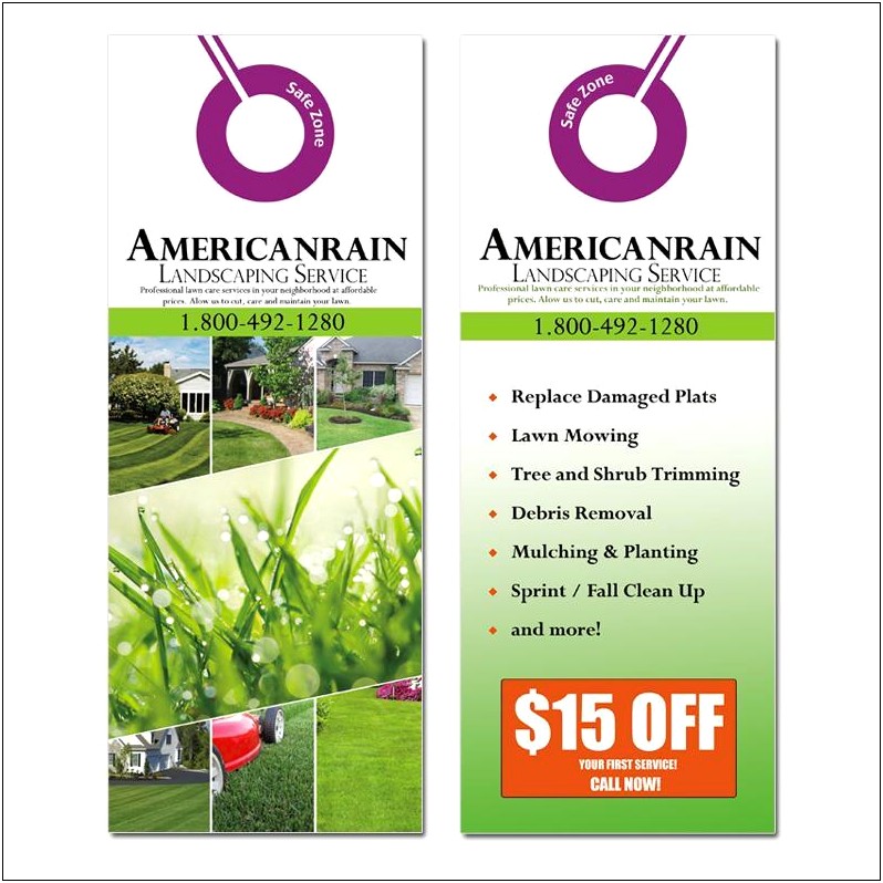 Free Lawn Care Flyer And Door Hanger Templates