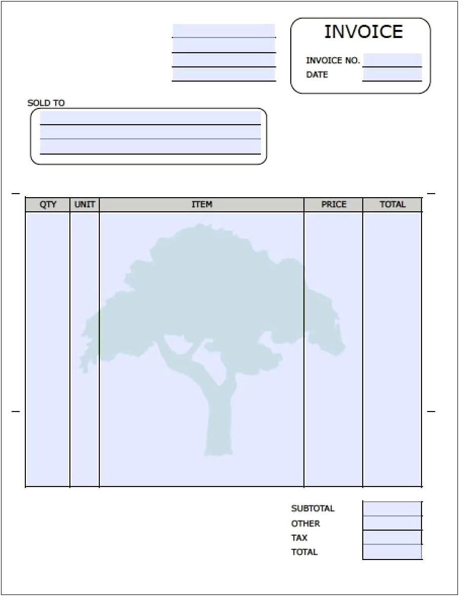 Free Lawn Care Invoice Template Download