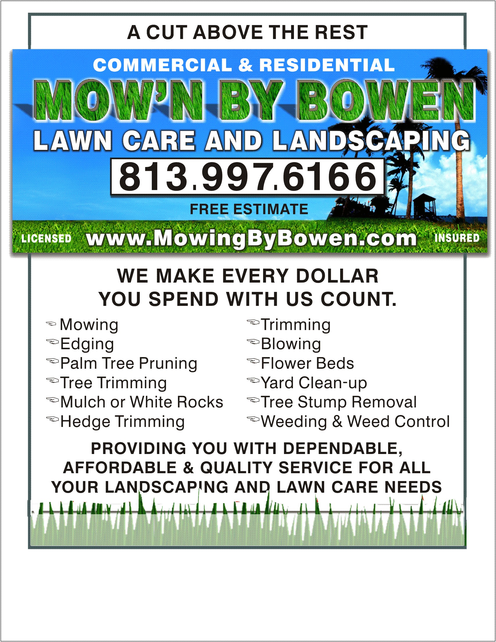 Free Lawn Care Service Flyer Template