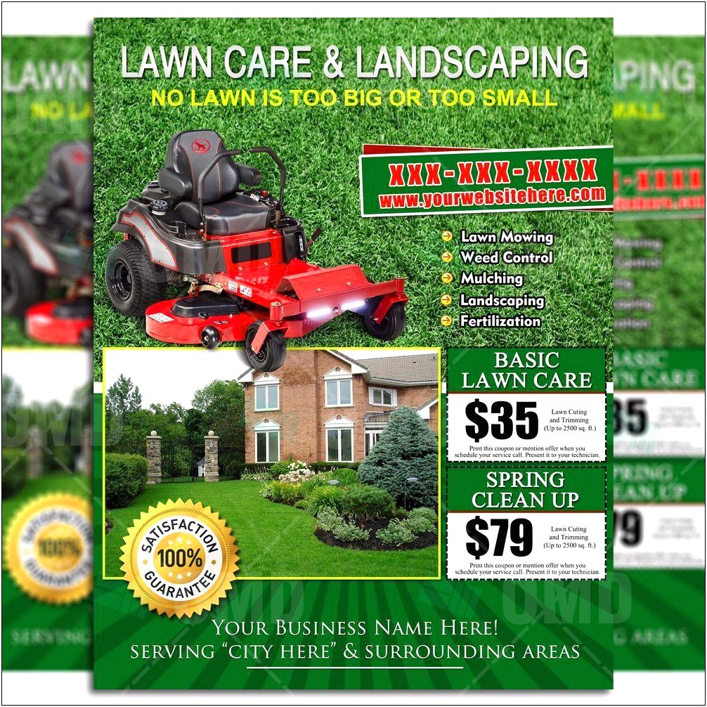 Free Lawn Mowing Service Flyer Template
