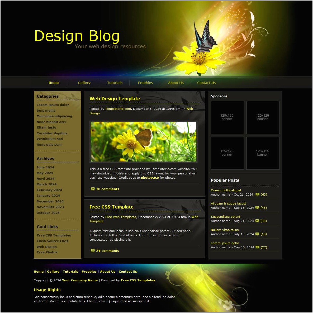 Free Layout Design Of Blogger Template