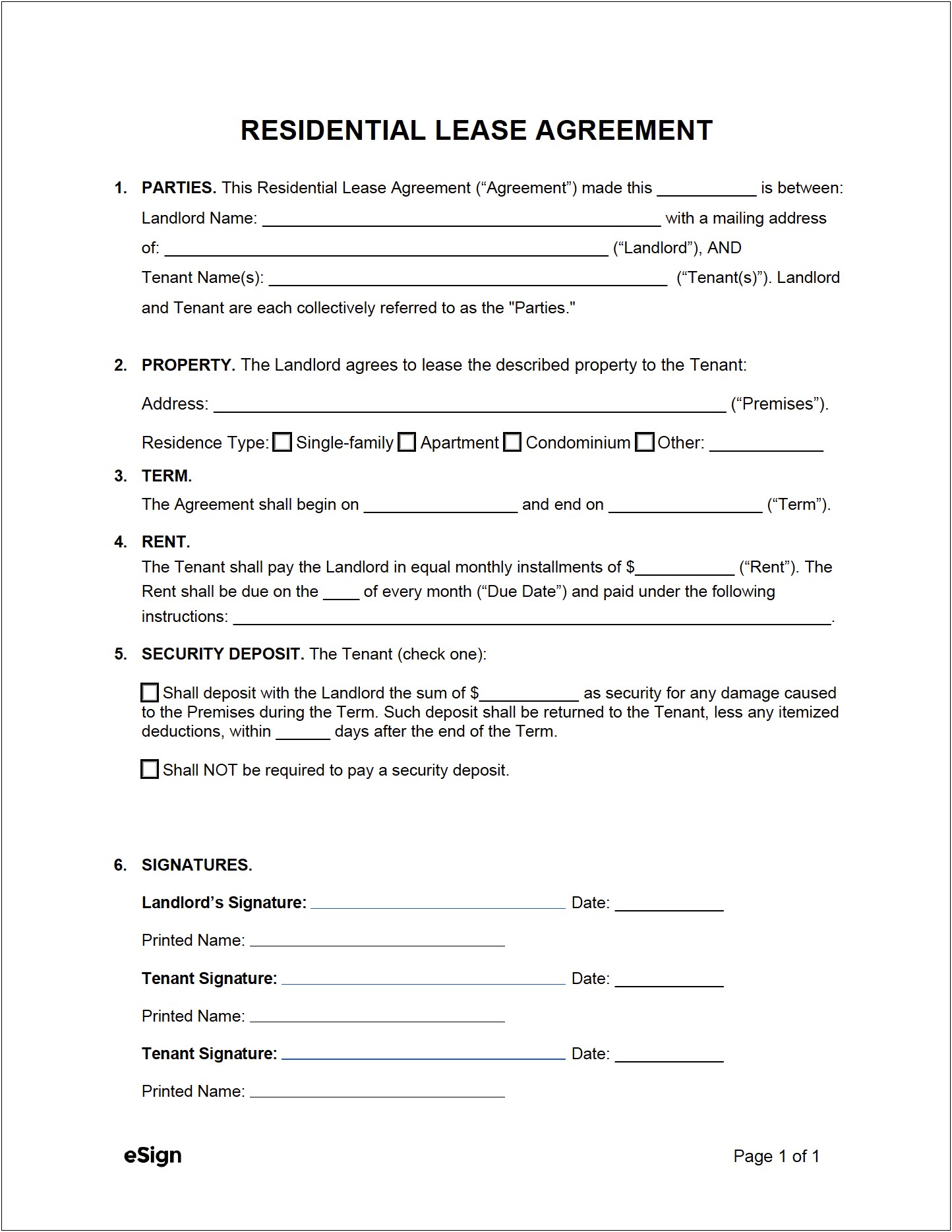 Free Lease Agreement Template Download South Africa