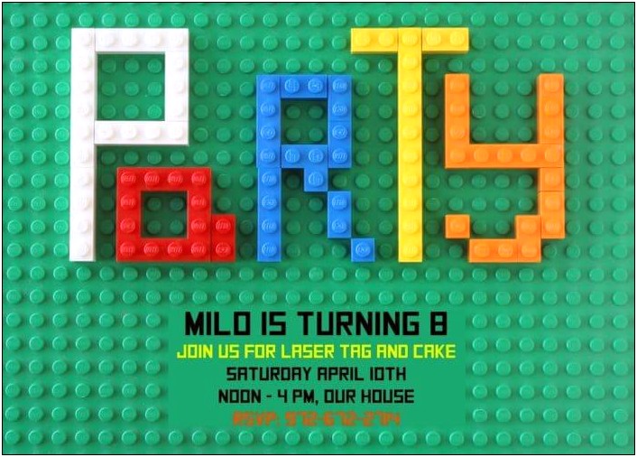 Free Lego Birthday Party Invitation Templates