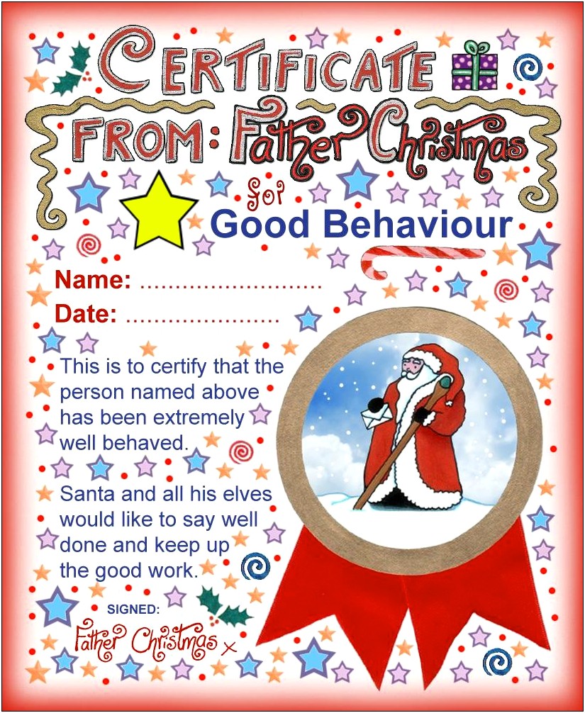 Free Letter From Father Christmas Template Uk