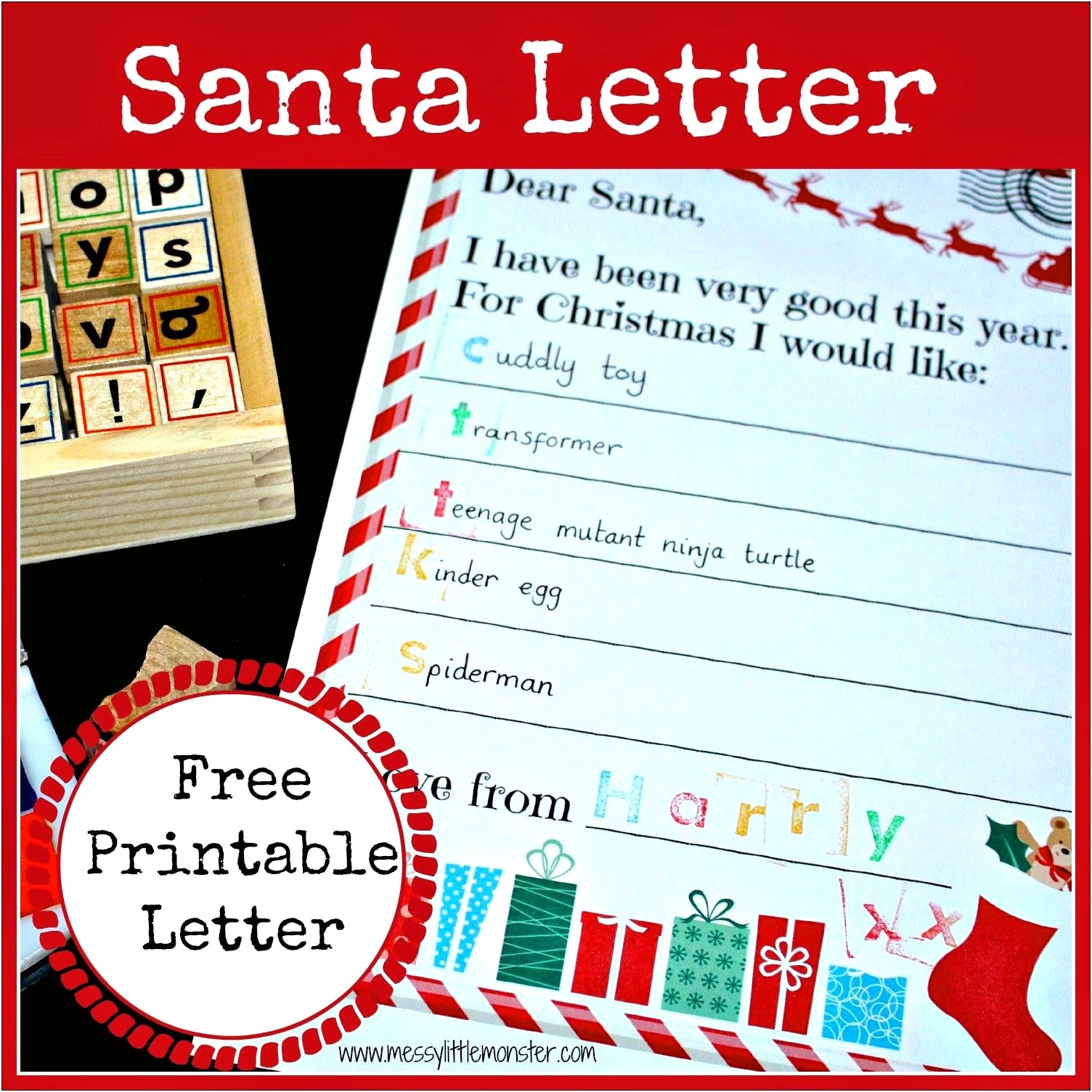 Free Letter From Santa Template To Download