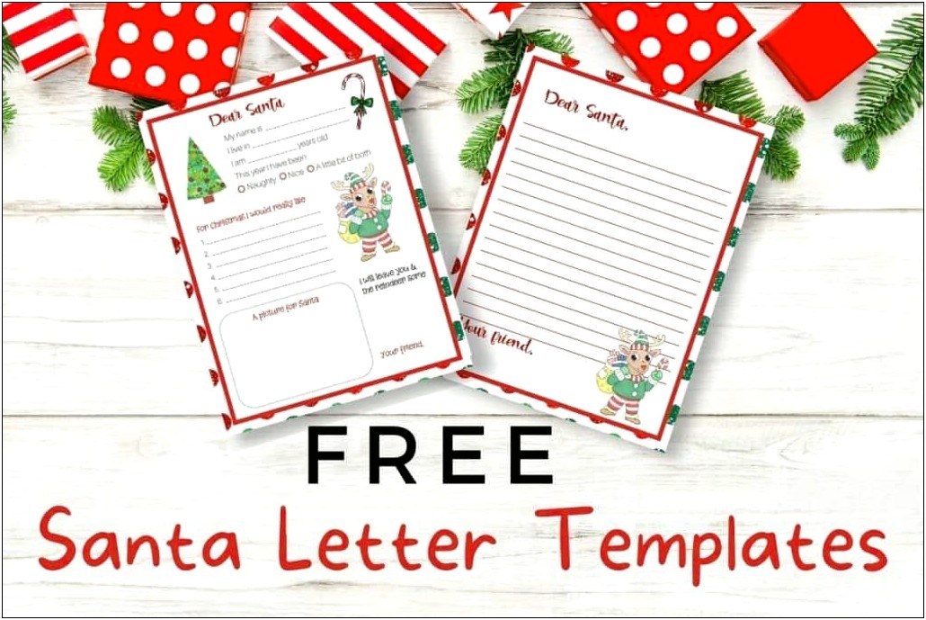 Free Letter From Santa Templates For Word