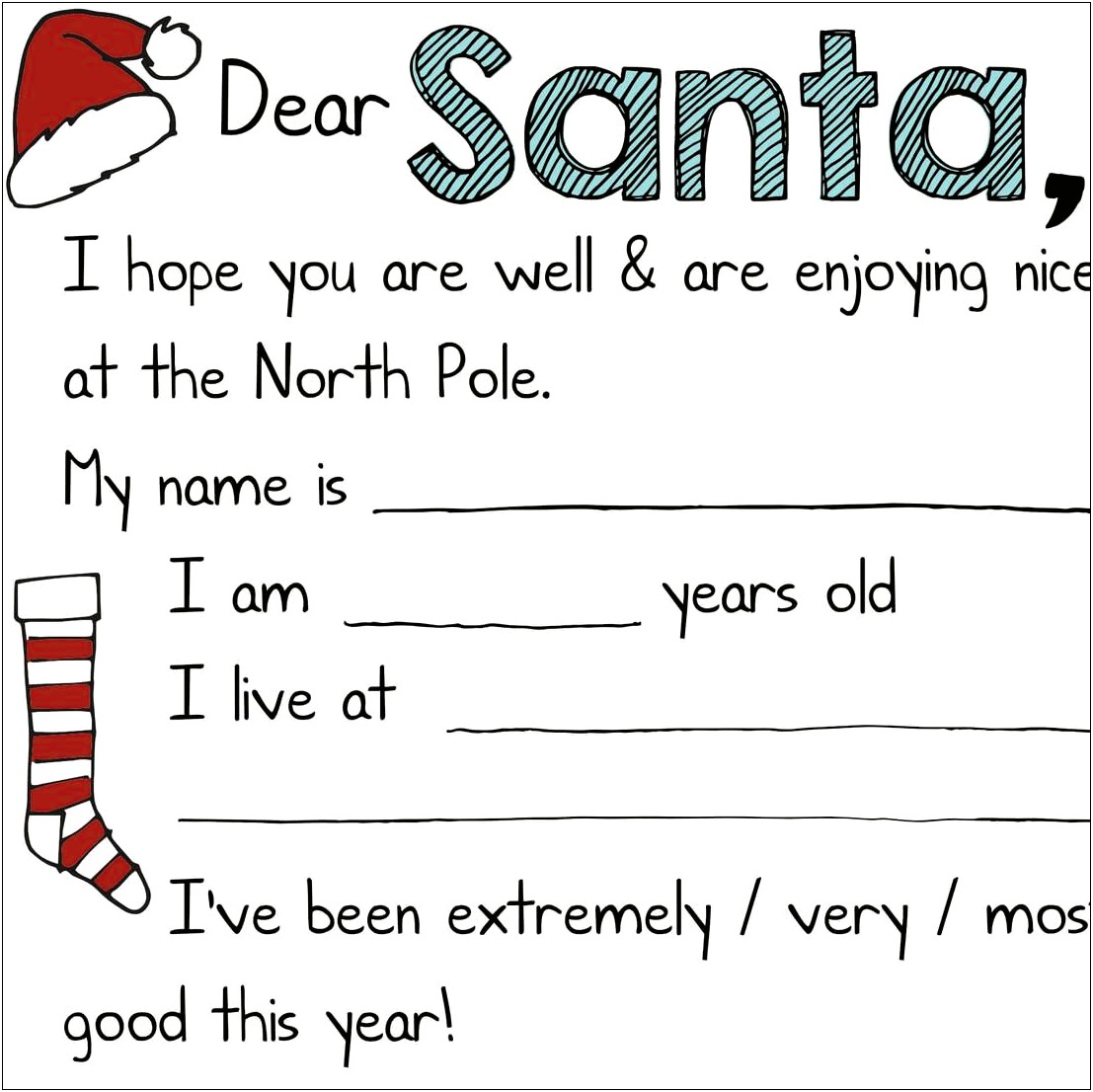 Free Letter Template From Santa Uk