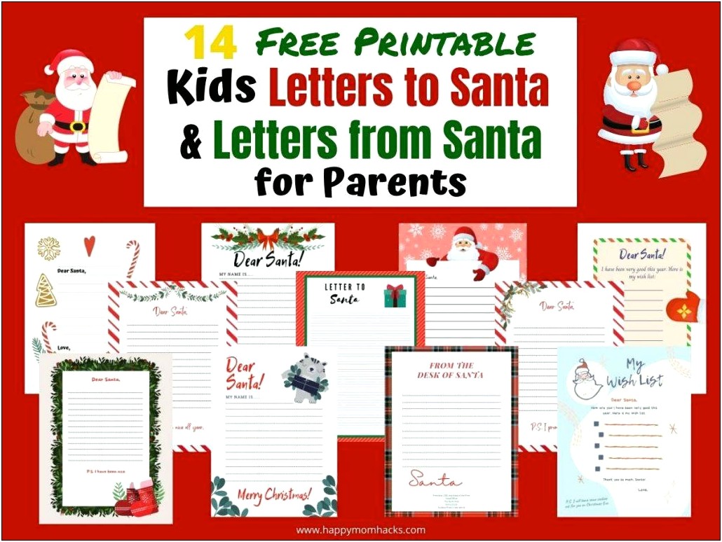 Free Letter To Santa Template Pdf