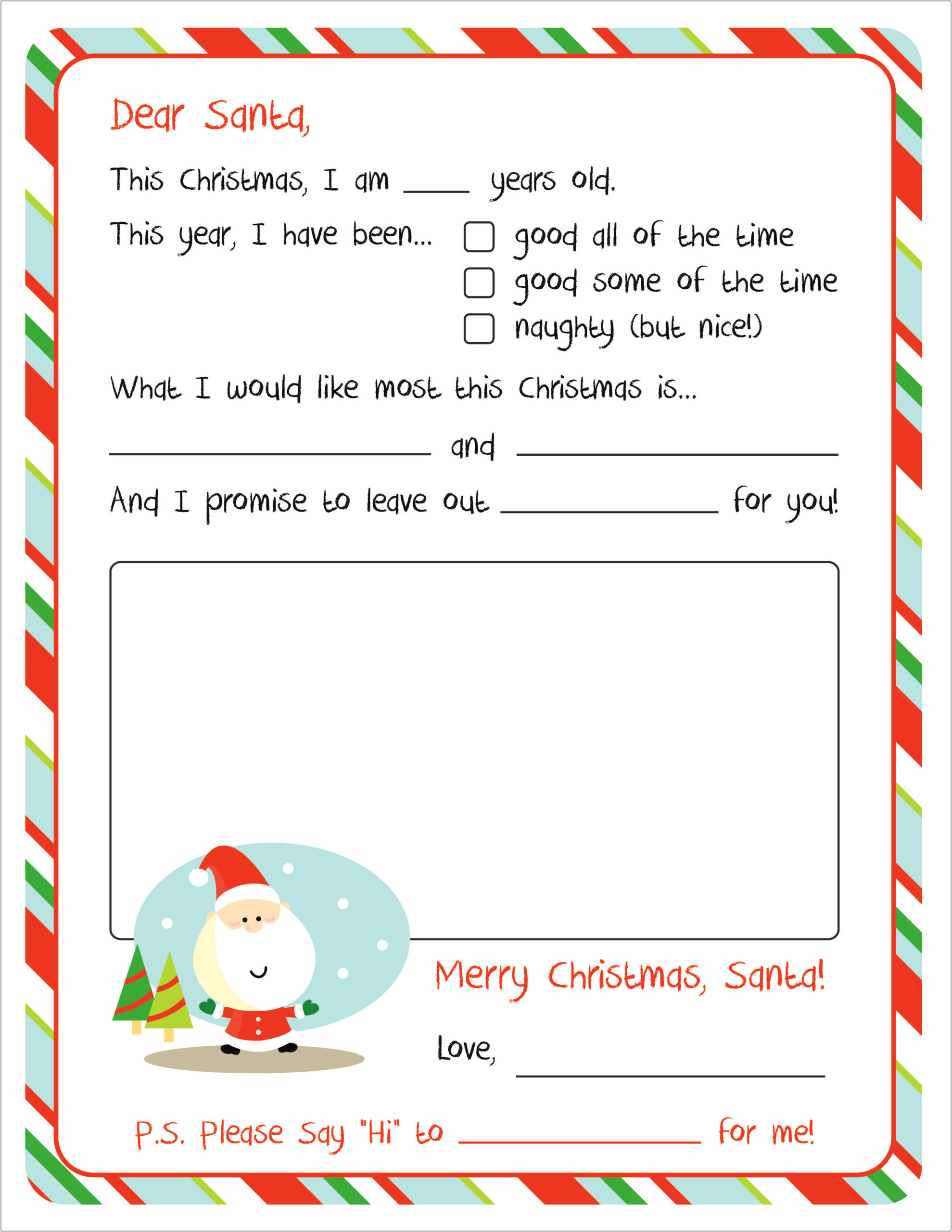 Free Letters From Santa 2016 Template