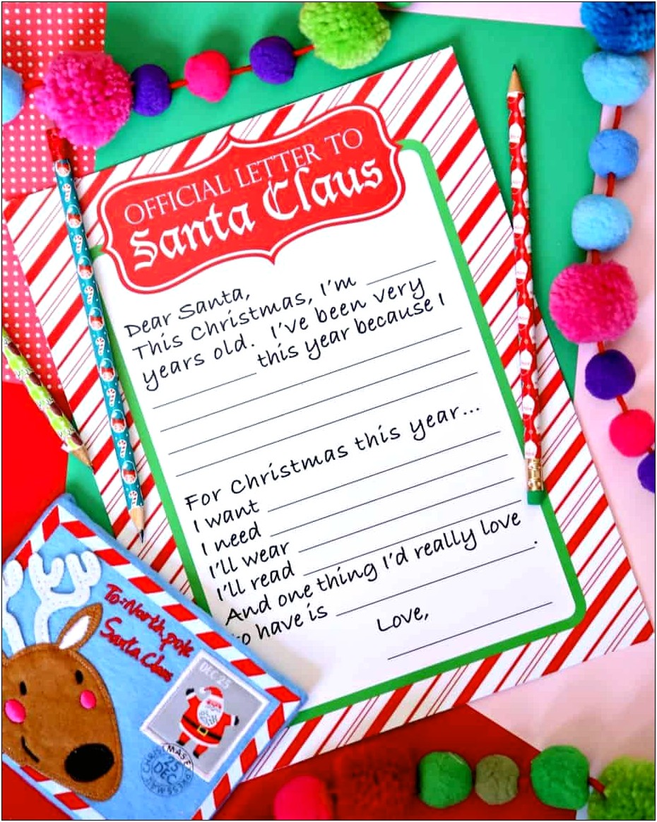 Free Letters From Santa 2017 Template