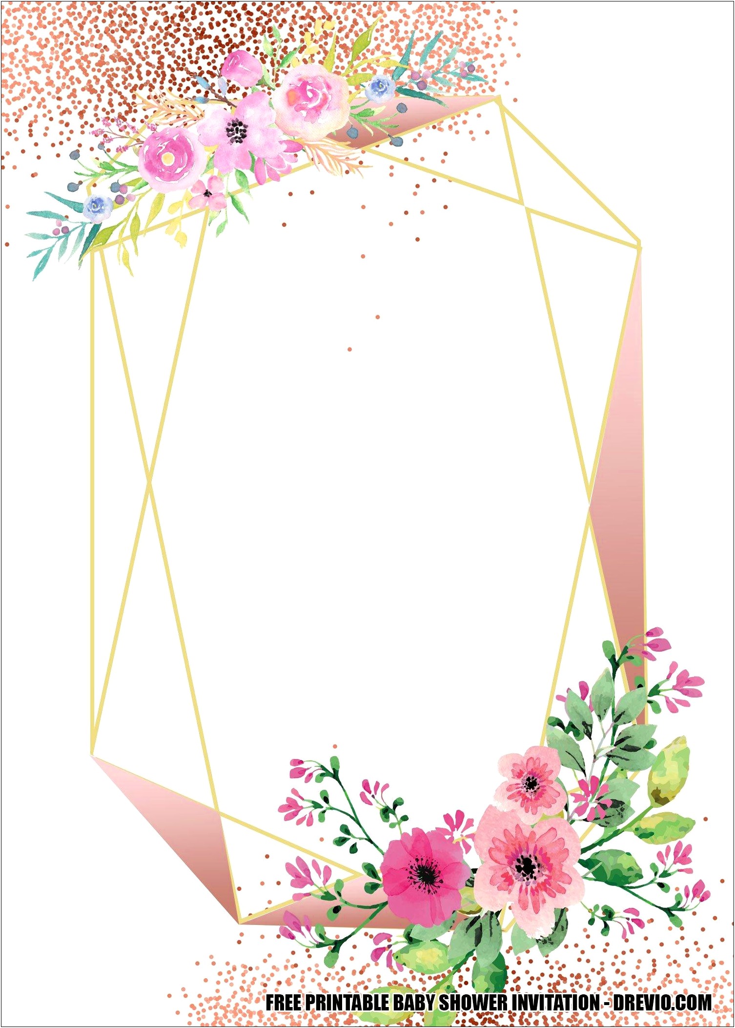 Free Lily Baby Shower Invitation Template