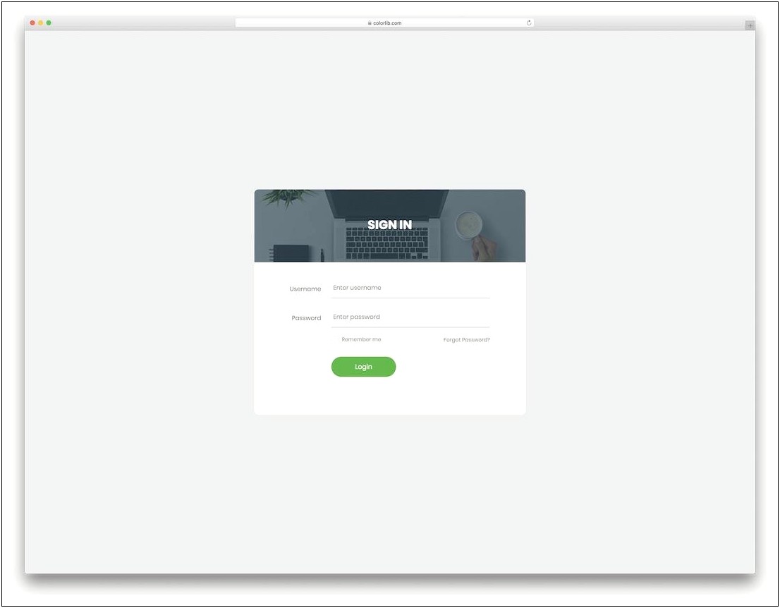 Free Login And Signup Page Template