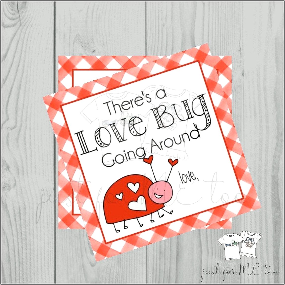 Free Love Bug Sanitizer Printable Template