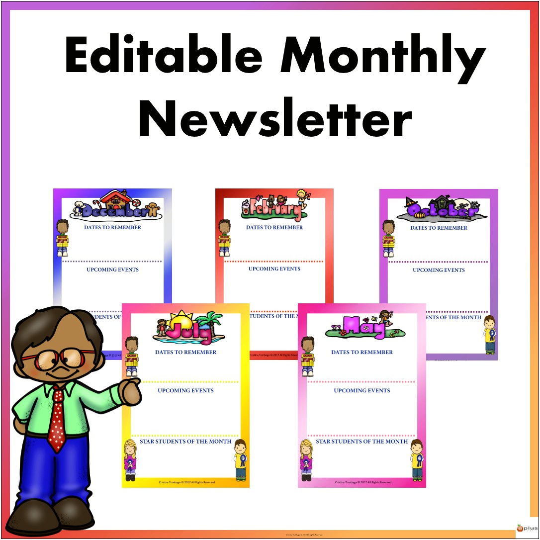 Free March Newsletter Templates For Teachers