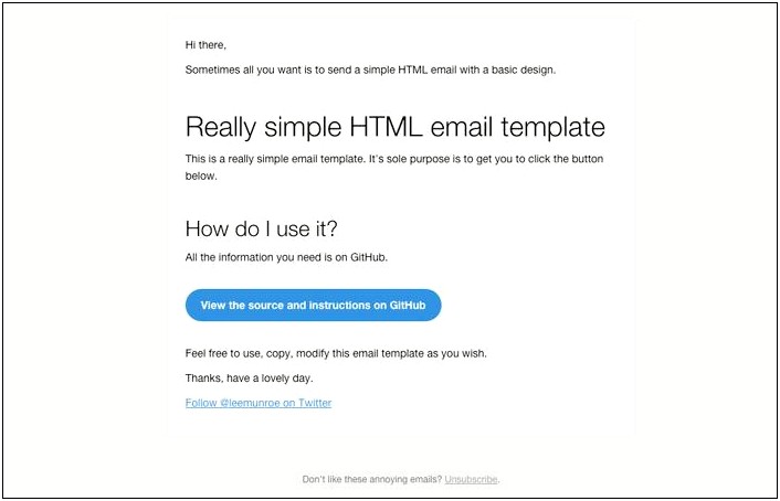 Free Marketing Email Template With Html
