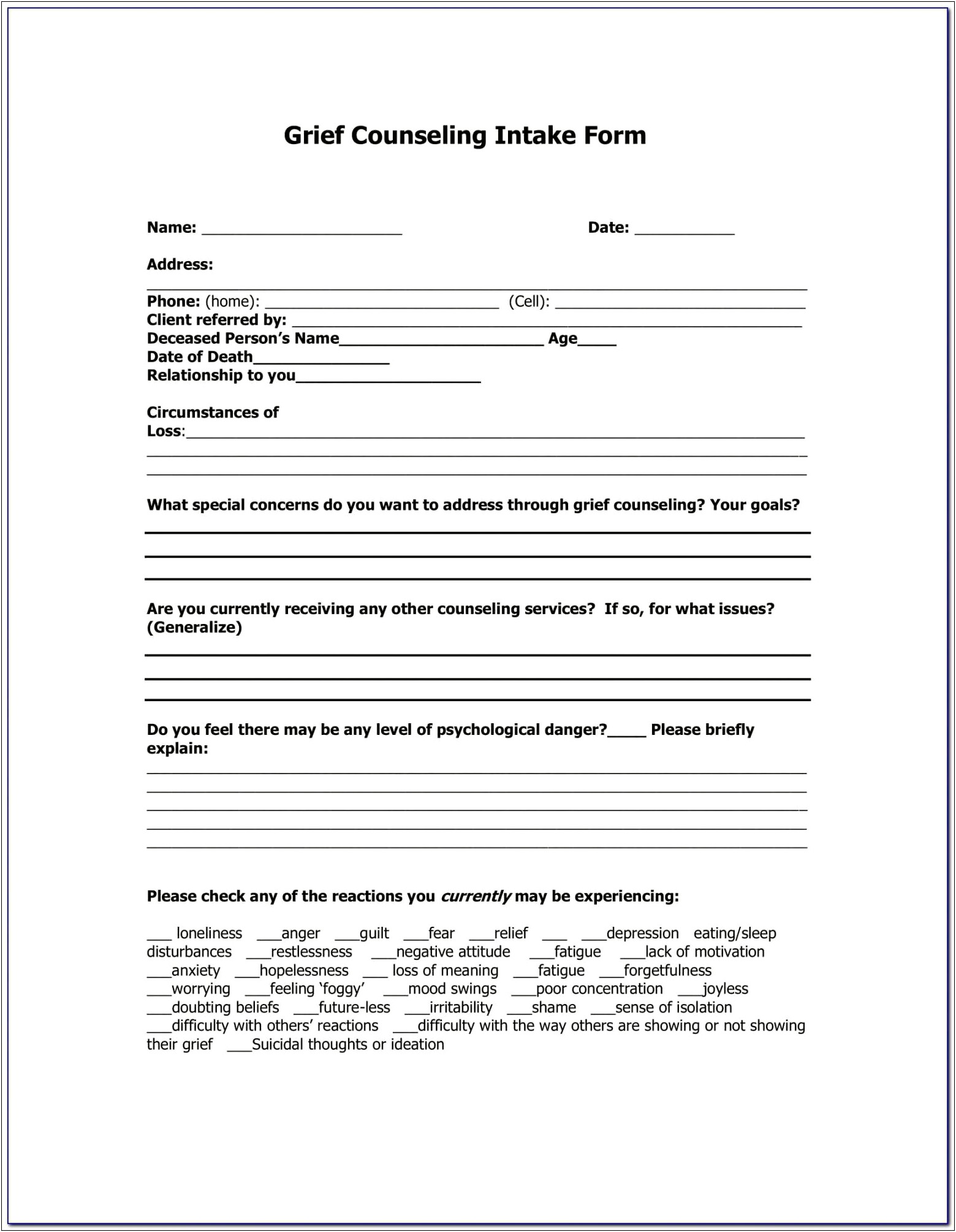 Free Marriage Counseling Certificate Template Word