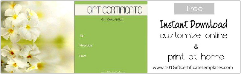 Free Massage Gift Certificate Template Word