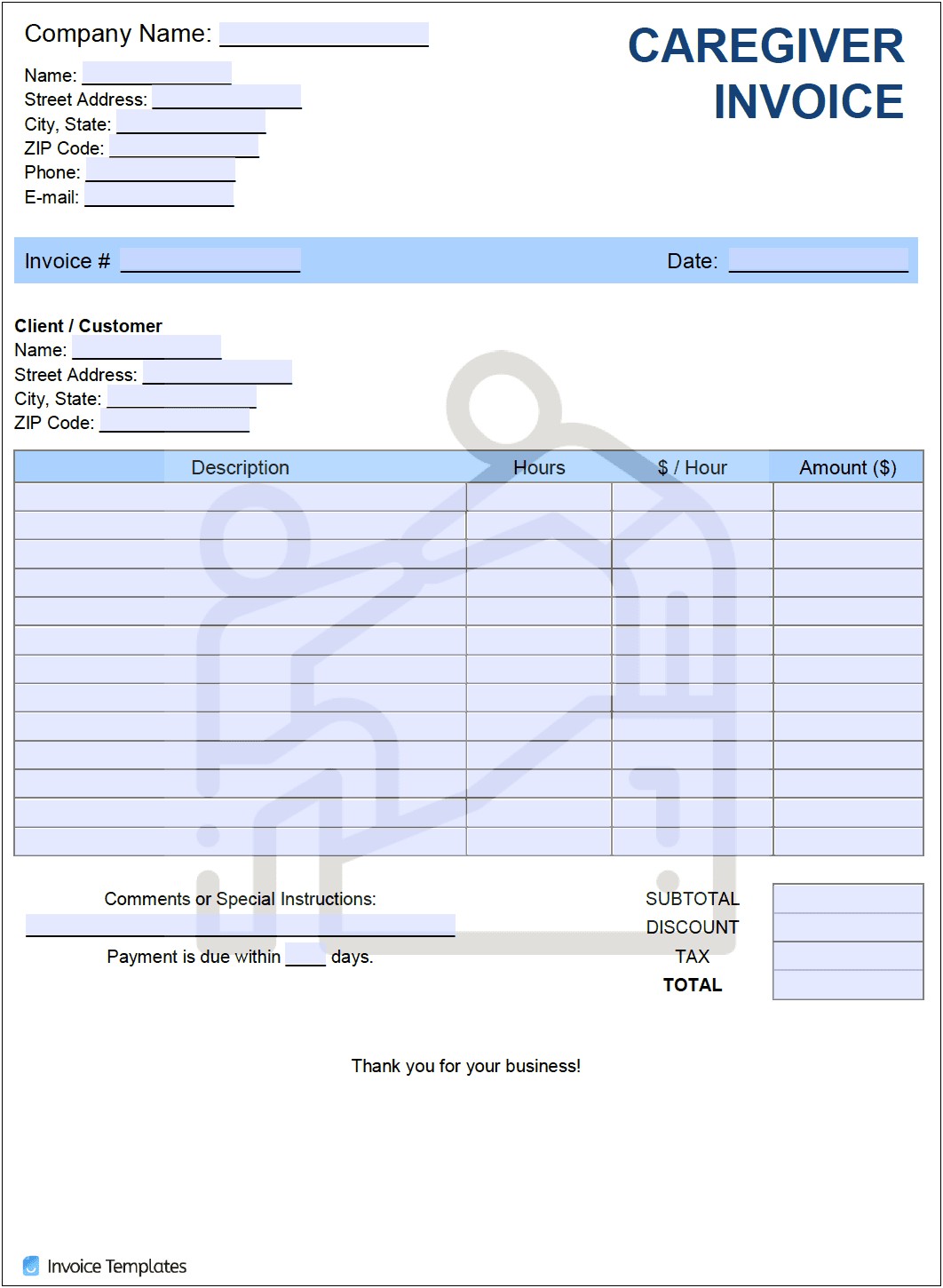 Free Medical Records Invoice Template Word
