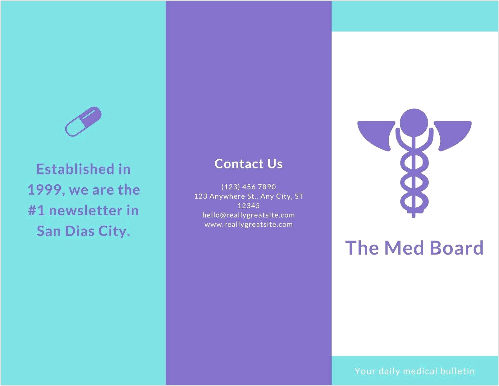 Free Medical Tri Fold Brochure Templates