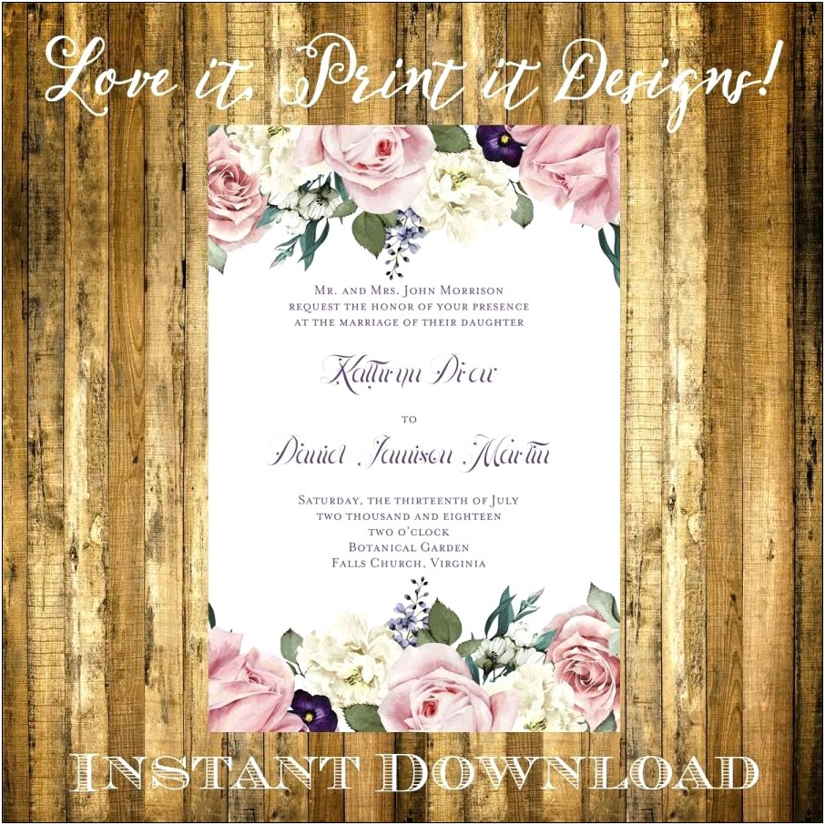 Free Menu For Bridal Shower Templates Word