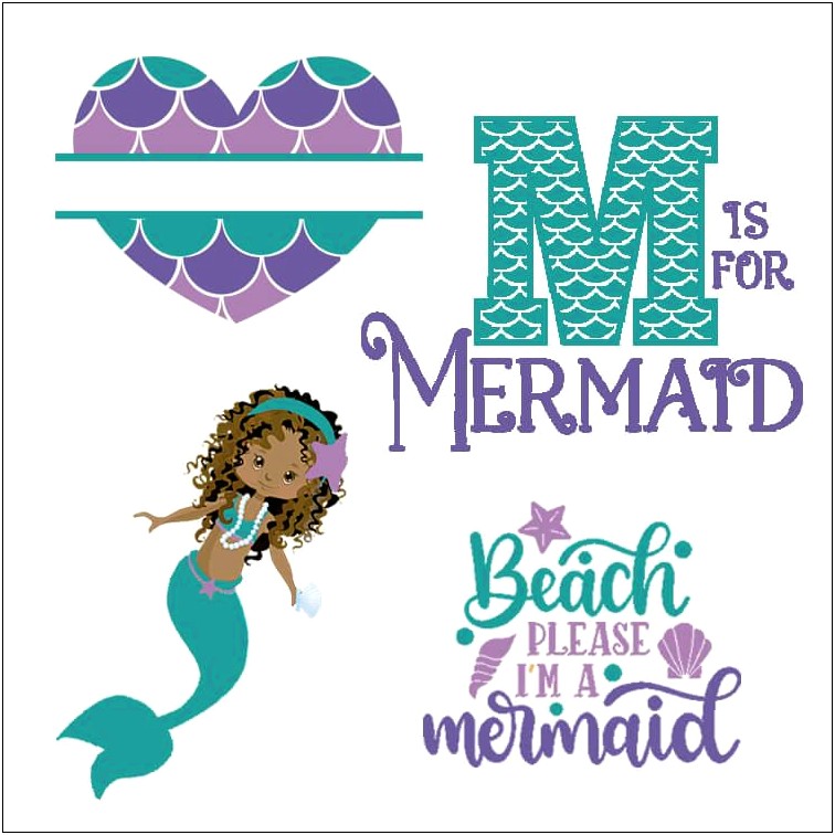 Free Mermaid Monogram Templates For Cricut